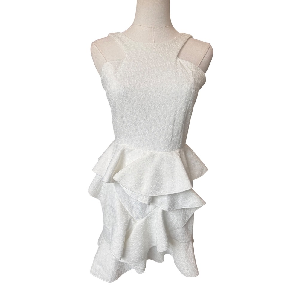 Chicwish Ruffle Halter Statement Mini Dress Size S NWT Homecoming Coquette Chic - Picture 2 of 11